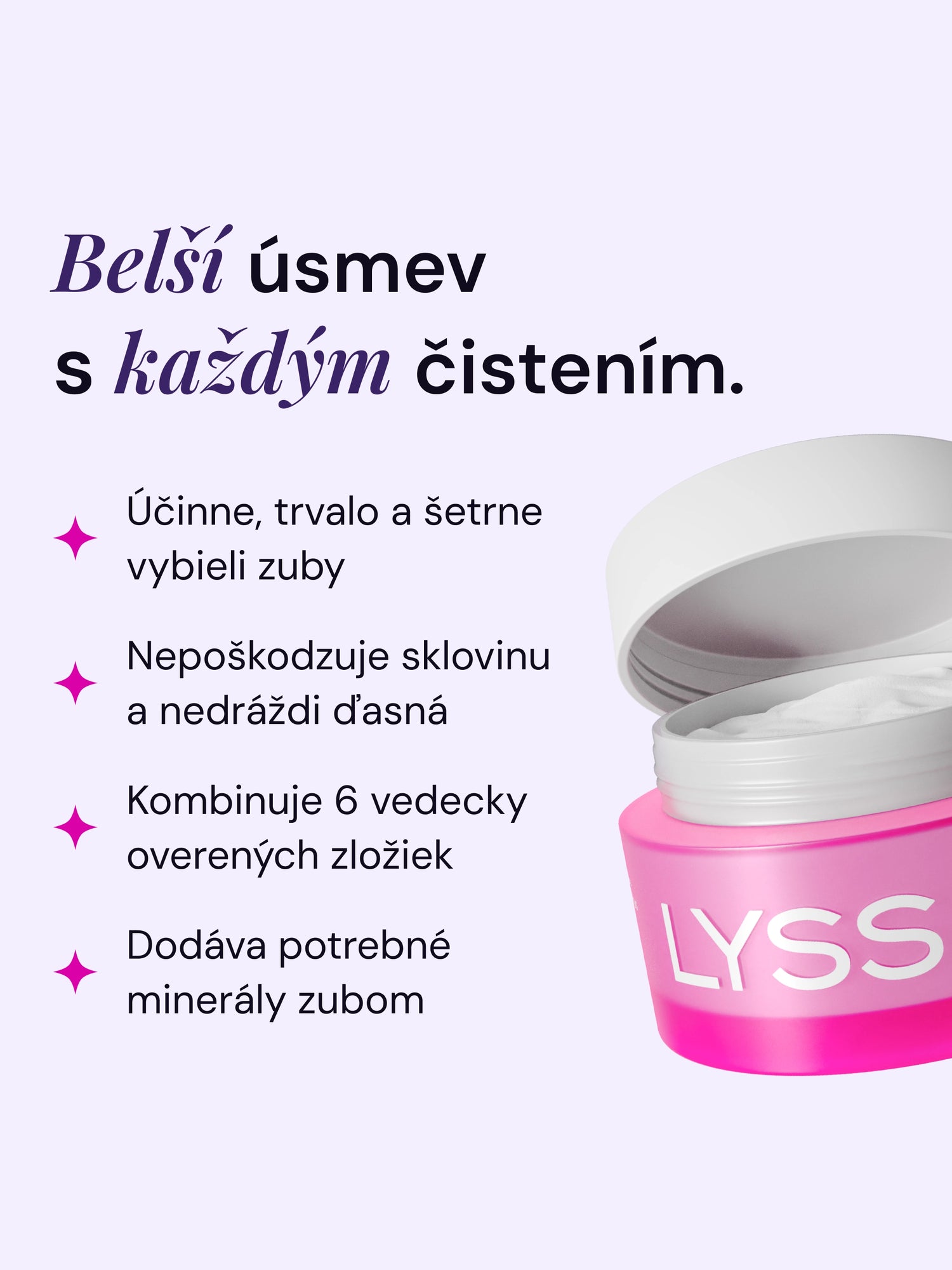 Balíček na každodenné bielenie - PAP+ bieliaci púder + zubná pasta LYSS