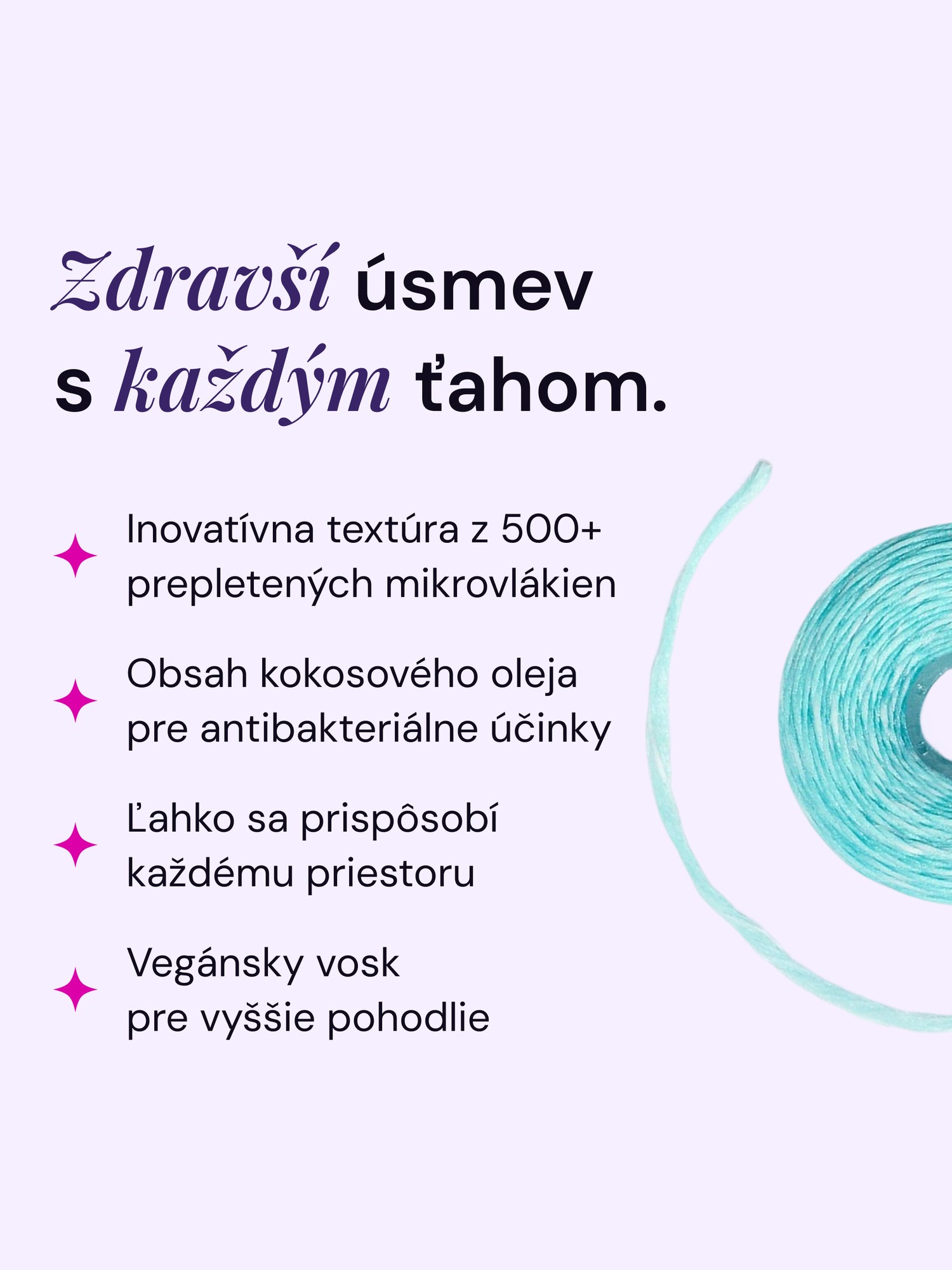 LYSS floss - dentálna niť s kokosovým olejom 30m