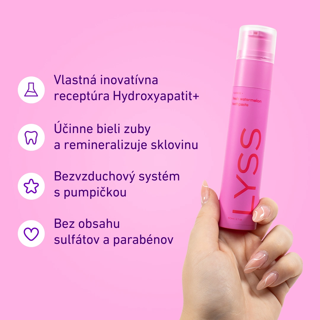 Melónová bieliaca zubná pasta LYSS bez fluoridu